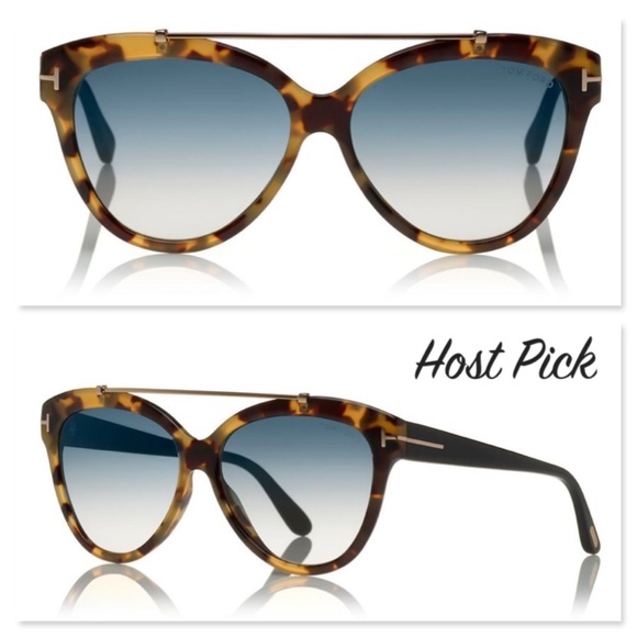 Tom Ford Accessories - New TOM FORD Livia Cat Eye Havana Sunglasses